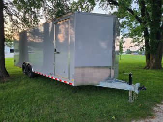 New Cell-Tech ALL steel const., 8.5 x 24, 7000 lb axles,fully galvanized frame, dovetail, silver