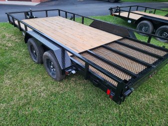 New Liberty 83  x 16', 2-35k axles w/ 2 brakes, 8k jack, Adj. Coupler, HD Fenders, 4' SpringGate
