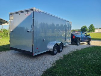 New Haul About Cargo, 75 X 18 tandem, Silver, flip up UTV door, 6" addtl height, #824