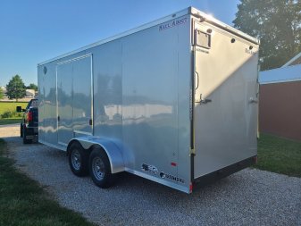 New Haul About Cargo, 75 X 18 tandem, Silver, flip up UTV door, 6" addtl height, #824