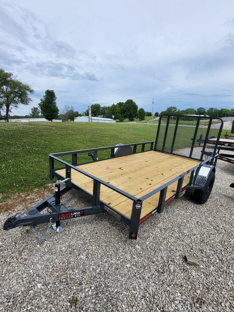 New Heartland Utility, 76"x 14' UTILITY 4' REAR GATE, #816