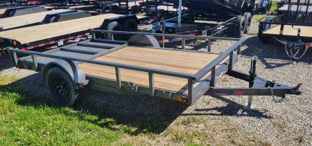 New Liberty 78 X 12 GRAY, 1 - 35K axle, 7K dropleg jack, 4' spring ramp, 4  a-frame, #799