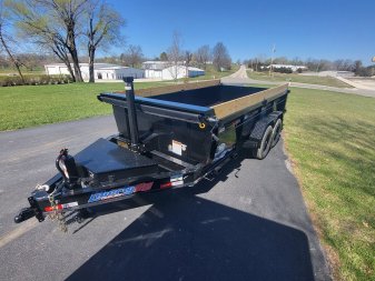 New 2024 Liberty 83 x 14' dump, 2-7k axles, 8  I-beam, telescopic lift, fork carriers, #790