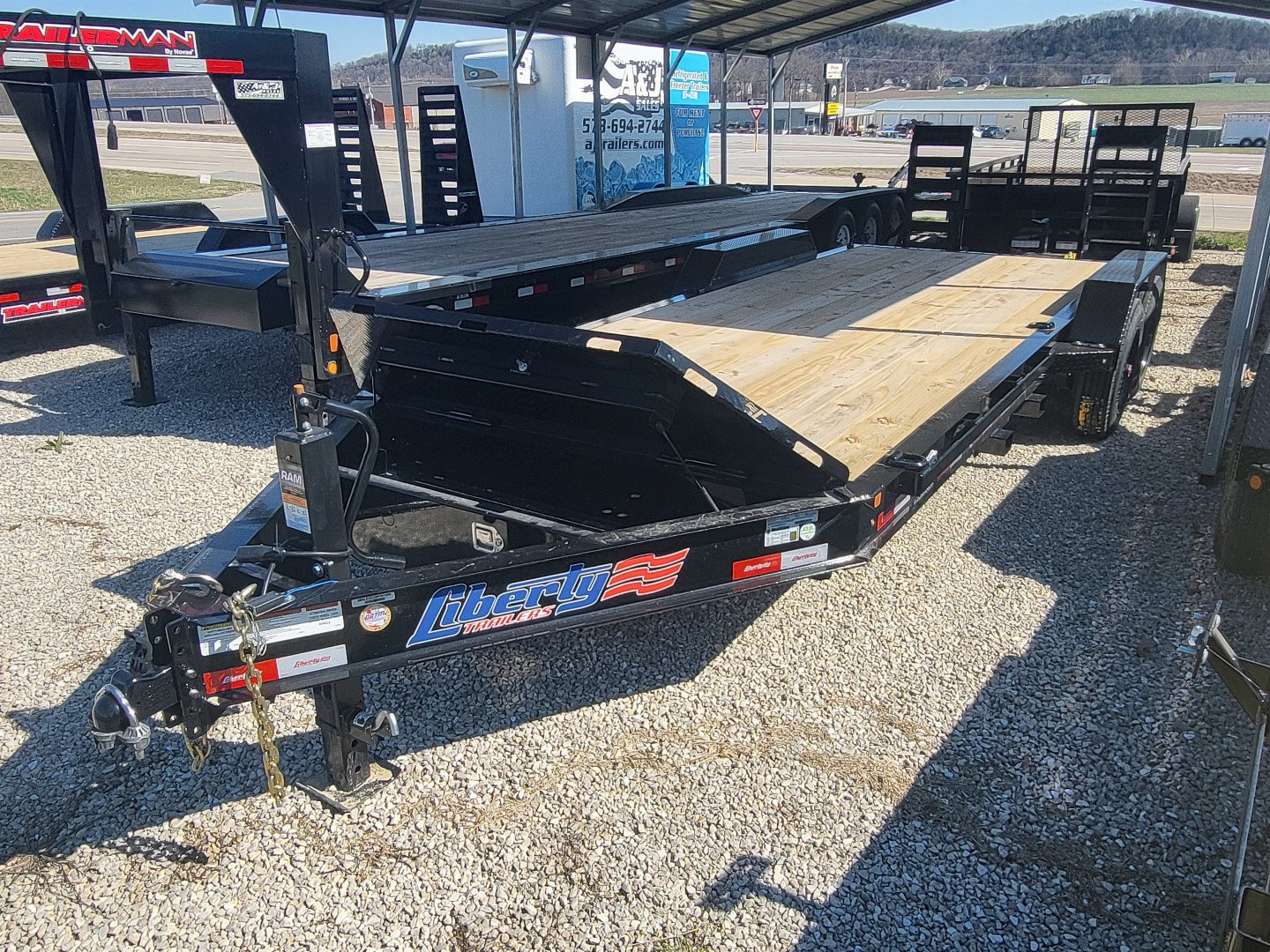 New Liberty 17'+3' Equipment 2-8k axles, Bigass Ramps, standup ramps, fork carriers, removeable fenders, #779