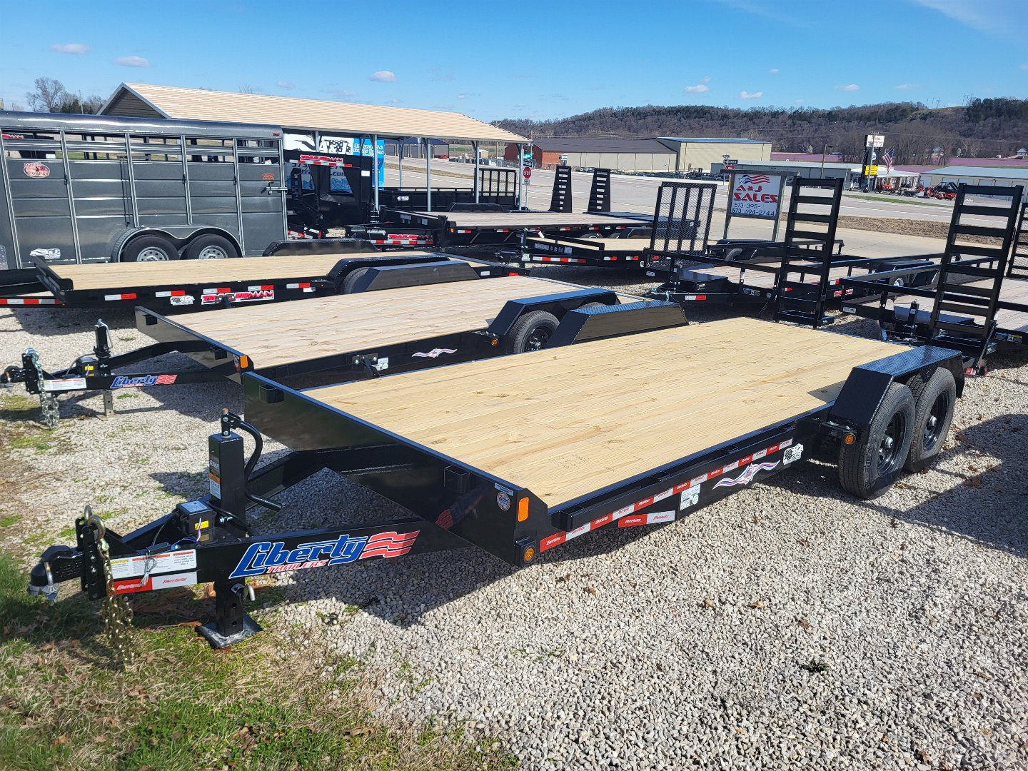 New LIBERTY 18'+2' Equipment 2-7k axles, standup ramps, #775