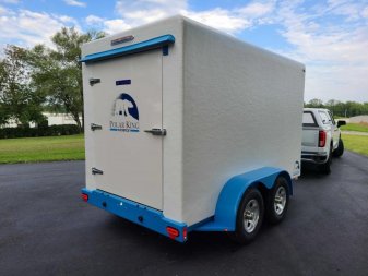 New Polar King REFRIGERATED 6' x 12', 4" thick roof/walls, 54" x 70" door, GVWR 7,000 lbs, Trailer weight 2,660 lb, Capacity load of 4,340 lbs, #706