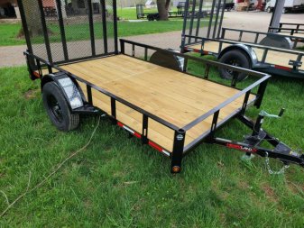 New Heartland 76" X 10' SINGLE AXLE 4' REAR GATE #652