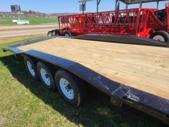 New Trailerman Gooseneck, 83 x 34+4, 2-car hauler, 21k axles, toolbox, 2 jacks, drive over fenders, catwalk, black #528