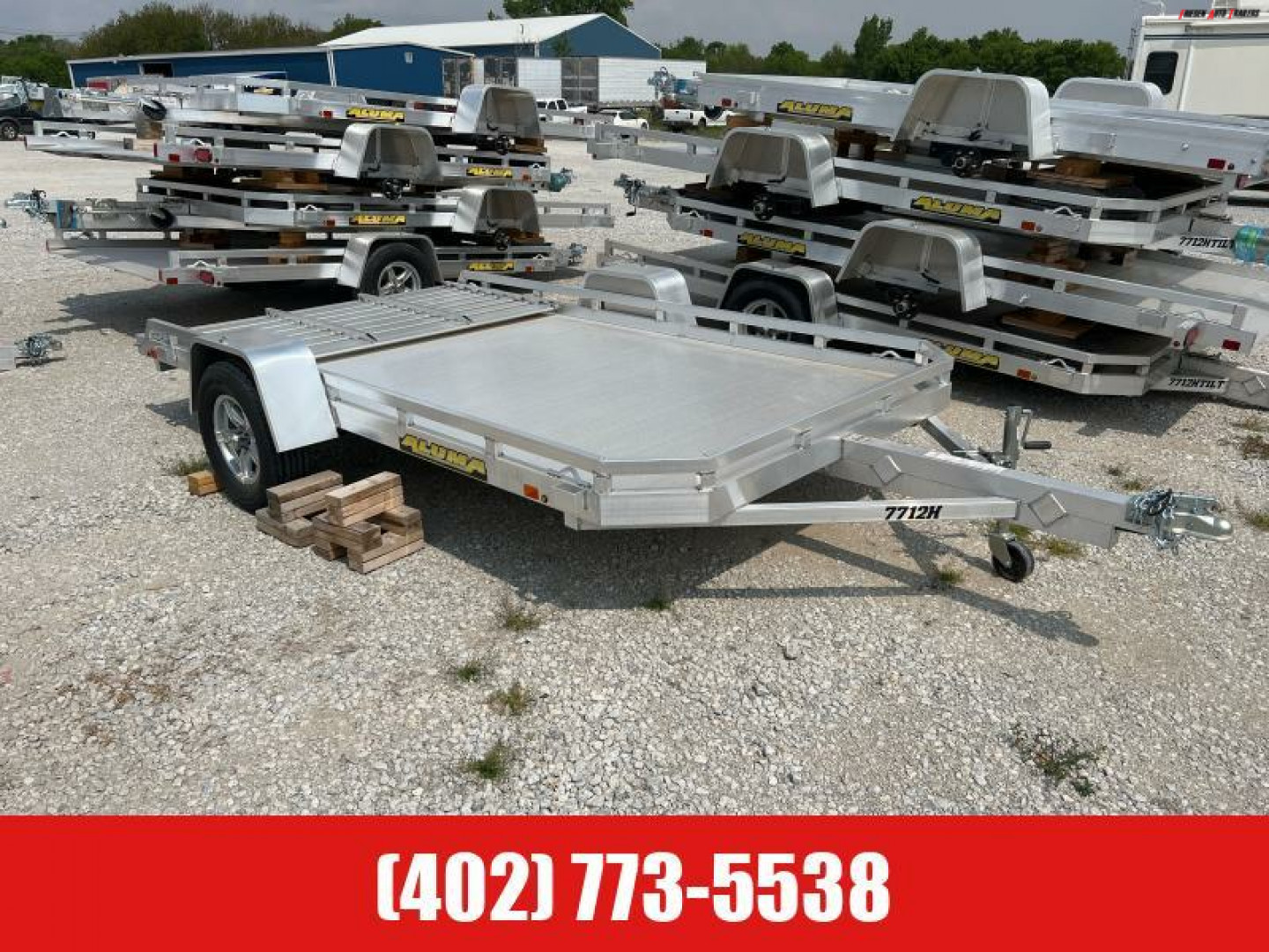 New 2024 ALUMA 7712H-S-TG Utility Trailer