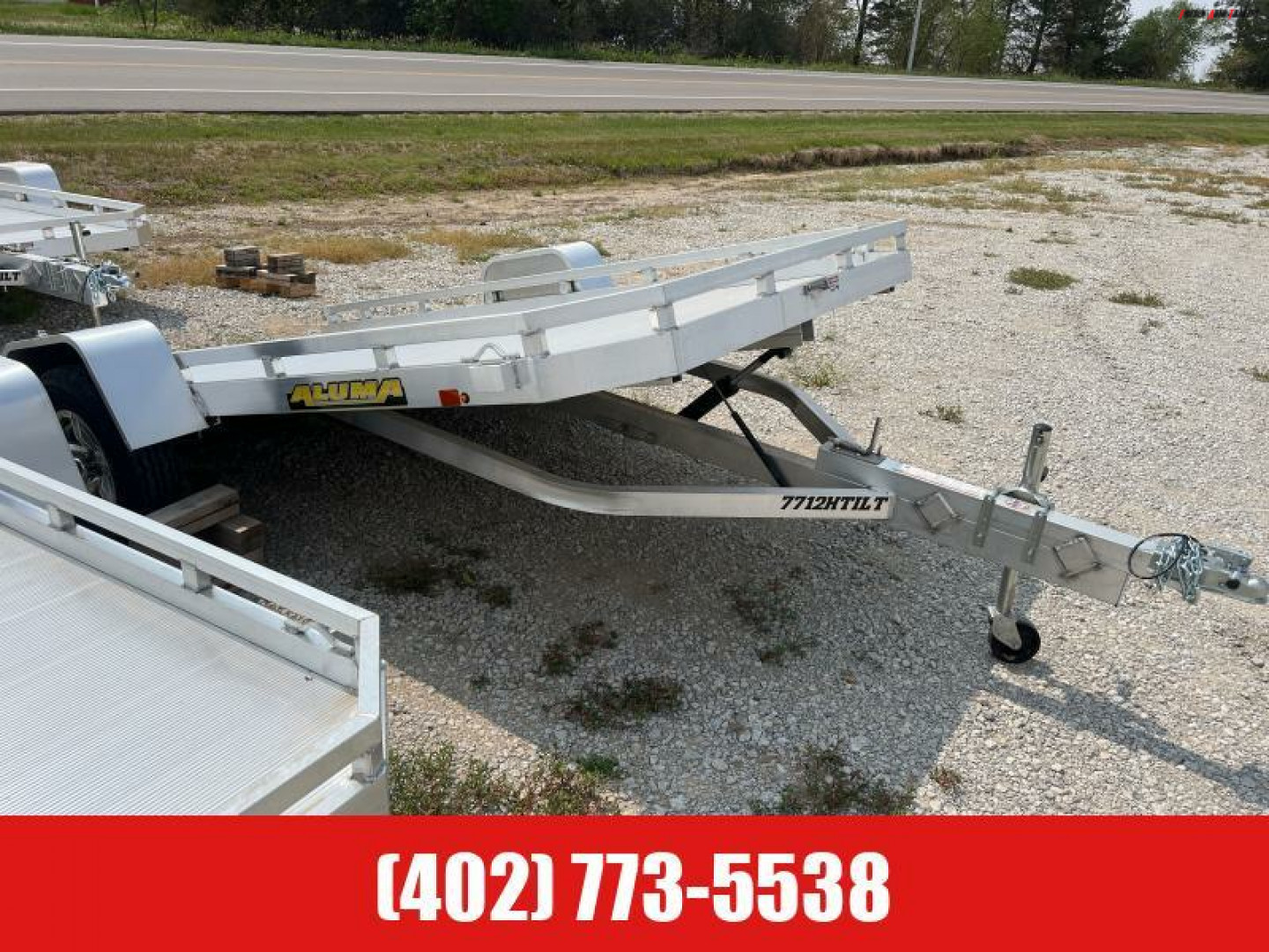 New 2024 ALUMA 7712H Tilt Utility Trailer