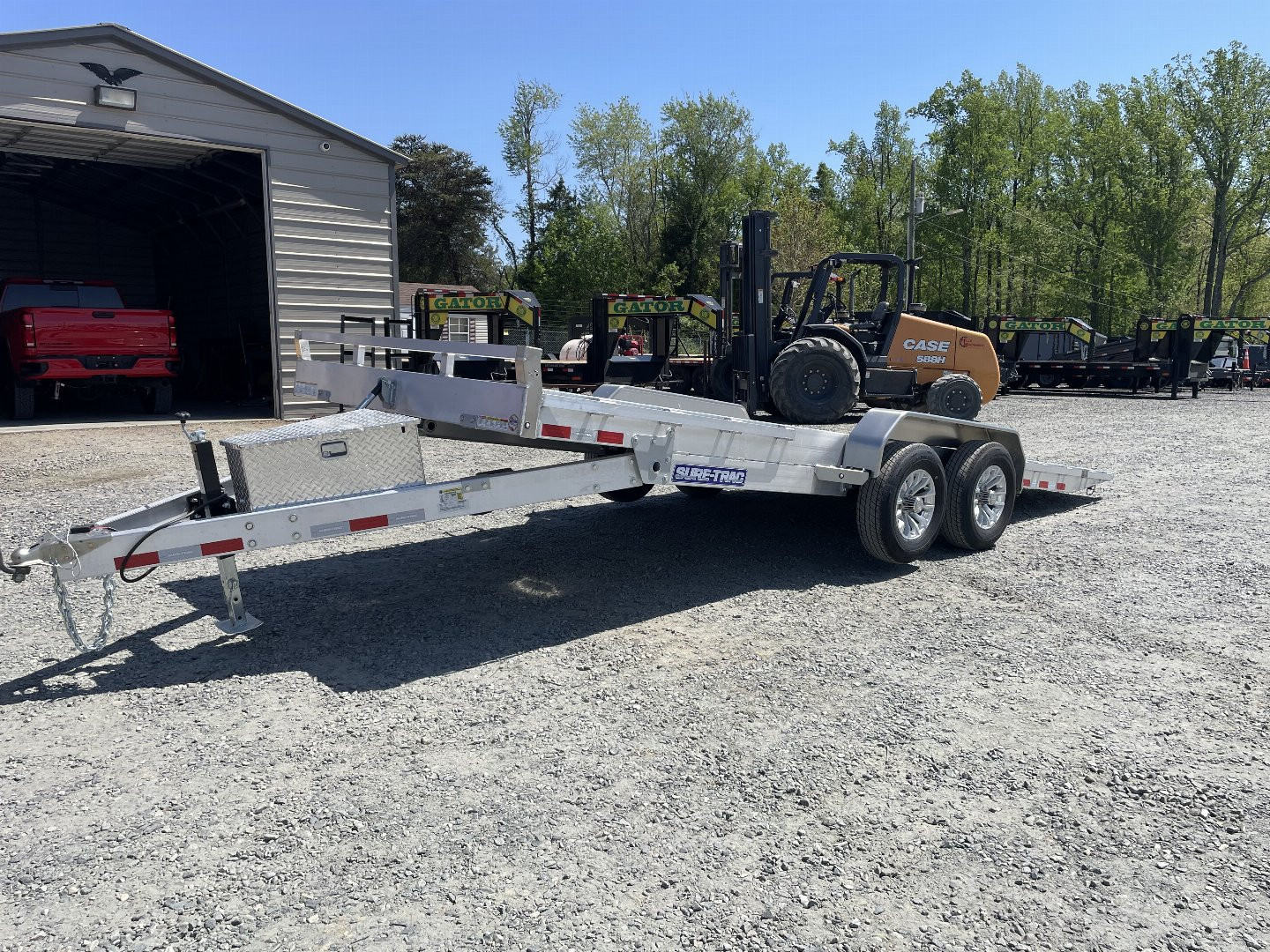 New 2025 Sure-Trac aluminum tilt Car Hauler-7x20'