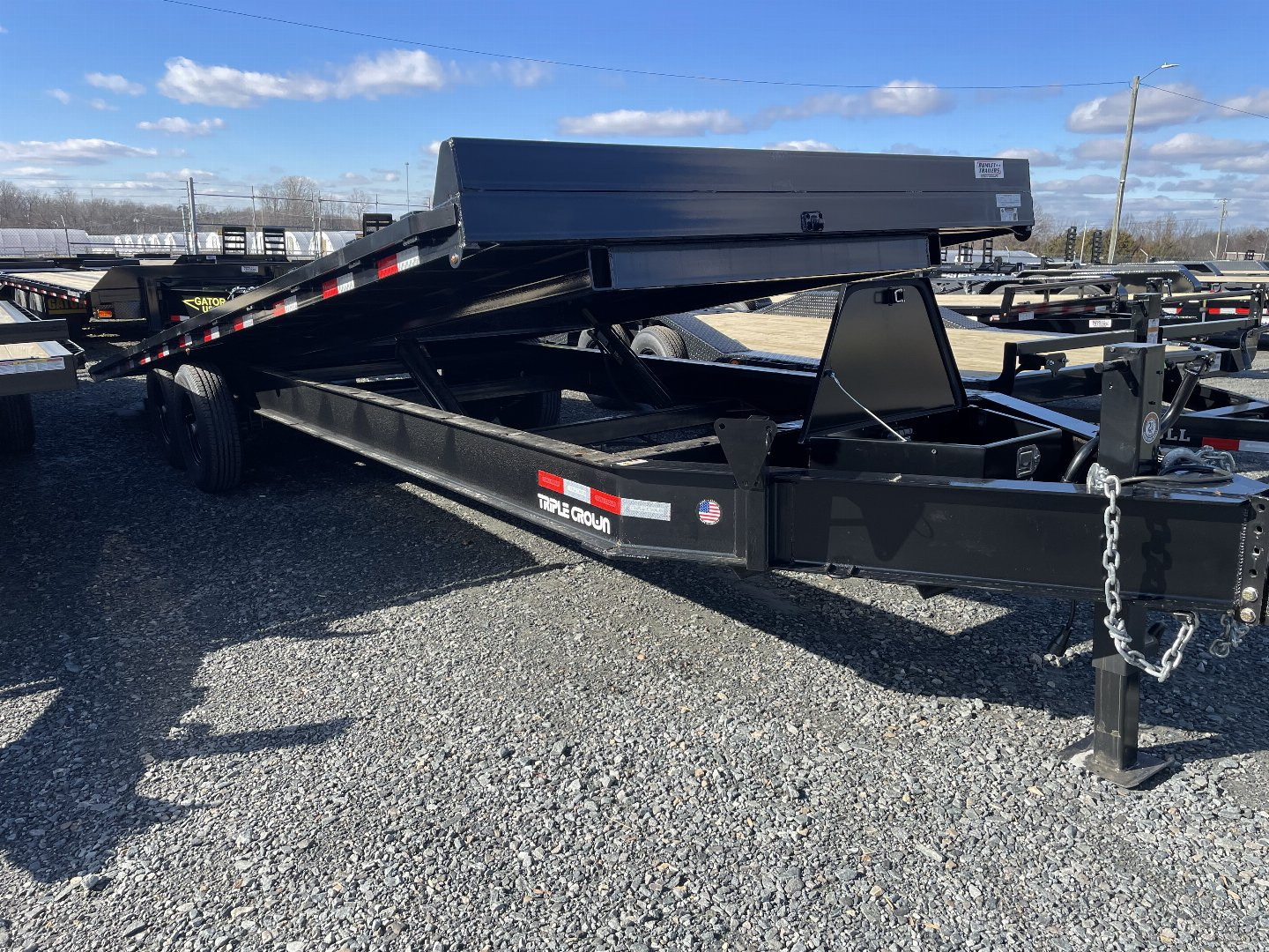 New 2024 Triple Crown Trailers 24ft Hydraulic Power Tilt Deckover Trailer