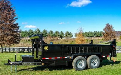 New 2025 QUALITY STEEL AND ALUMINUM Dump Trailer 7x14 ft 14k GVWR Dump Trailer