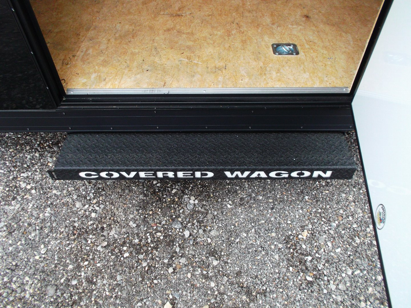 New 2025 COVERED WAGON TRAILERS 8.5x24 Cargo Trailer / Enclosed Car Hauler / 7ft Interior / 5200# Axles / Extra Wide Ramp Door / 48" RV Side Door / Bed Lined RV Step / .030 Black Semi-Screwless Exterior / Black Out Package