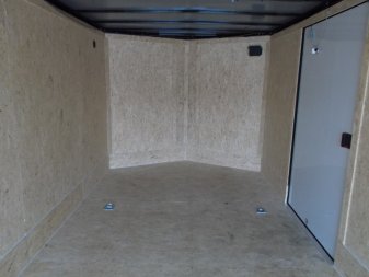 New 2025 COVERED WAGON TRAILERS 8.5x24 Cargo Trailer / Enclosed Car Hauler / 7ft Interior / 5200# Axles / Extra Wide Ramp Door / 48" RV Side Door / Bed Lined RV Step / .030 Black Semi-Screwless Exterior / Black Out Package