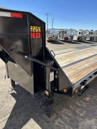 New 2024 BIG TEX TRAILERS 22GN-30D5A-MRBK Flatbed Trailer (25' flat + 5' dovetail)