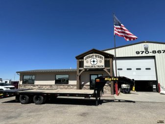 New 2024 BIG TEX TRAILERS 22GN-30D5A-MRBK Flatbed Trailer (25' flat + 5' dovetail)