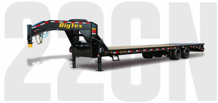 New 2024 BIG TEX TRAILERS 22GN-30D5A-MRBK Flatbed Trailer (25' flat + 5' dovetail)