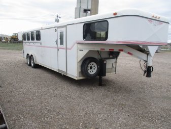 Used 1997 WilRo 4 HORSE Stock / Stock Combo Trailer