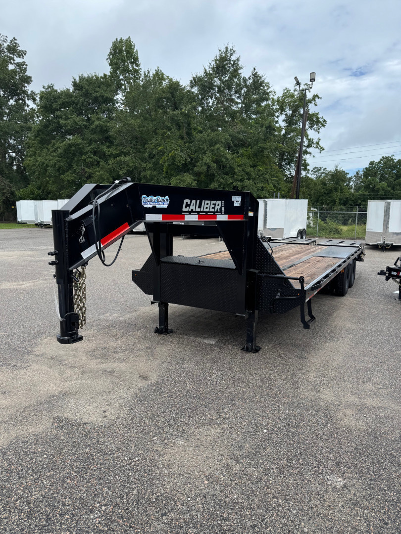 New 2025 Caliber Trailer Mfg 8.5x25 GN Equipment Trailer