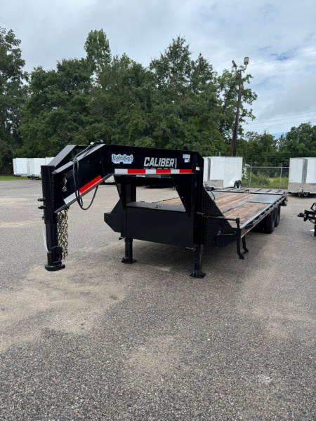 New 2025 Caliber Trailer Mfg 8.5x25 GN Equipment Trailer