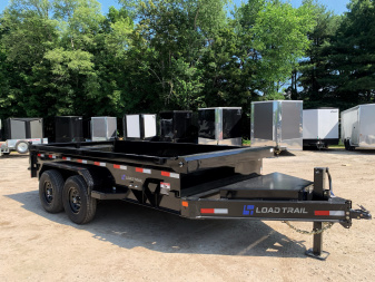 New 2025 LOAD TRAIL 7x14-DE Dump Trailer/ I BEAM Frame/ 18  sides / Tarp kit & Ramps/ Spreader Gate- 14,000gvw