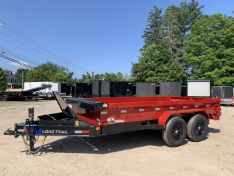New 2025 LOAD TRAIL 7x14-DE Dump Trailer/ I BEAM Frame/ 18  sides / Tarp kit & Ramps/ Spreader Gate- 14,000gvw