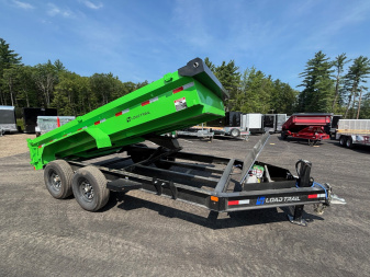 New DEMO* 2025 LOAD TRAIL 7x14-DE Dump Trailer/ I BEAM Frame/ 18  sides / Tarp kit & Ramps/ Spreader Gate- 14,000gvw