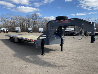 New 2025 Midsota 102x36 Flatbed Trailer Hydraulic Dovetail