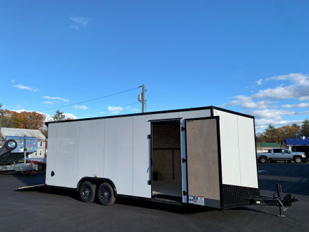 New 2025 US Cargo 8.5X22 + 3FT V nose/ 7'6  interior/ I-Beam frame/ Polycore/ HD Reinforced Ramp Door-9990gvw