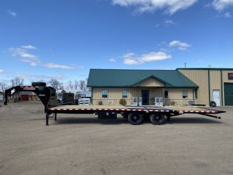 New 2025 Midsota 102x32 Flatbed Trailer Hydraulic Dovetail