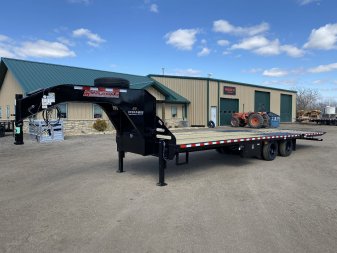New 2025 Midsota 102x32 Flatbed Trailer Hydraulic Dovetail