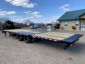 New 2025 Midsota 102x32 Flatbed Trailer Hydraulic Dovetail