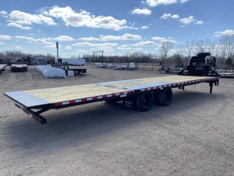 New 2025 Midsota 102x32 Flatbed Trailer Hydraulic Dovetail