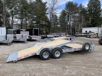 New 2025 Triumph galvanized 7x22 (16+6) Gravity Tilt w/ Stationary Deck/ 14k GVW