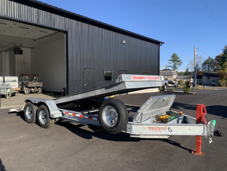 New DEMO* 2025 Triumph galvanized 7x20 - Hydraulic Power Tilt/ Winch Plate/ I-Beam Frame - 9990GVW