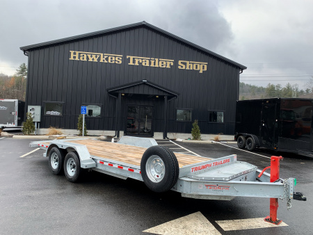 New DEMO* 2025 Triumph galvanized 7x20 - Hydraulic Power Tilt/ Winch Plate/ I-Beam Frame - 9990GVW