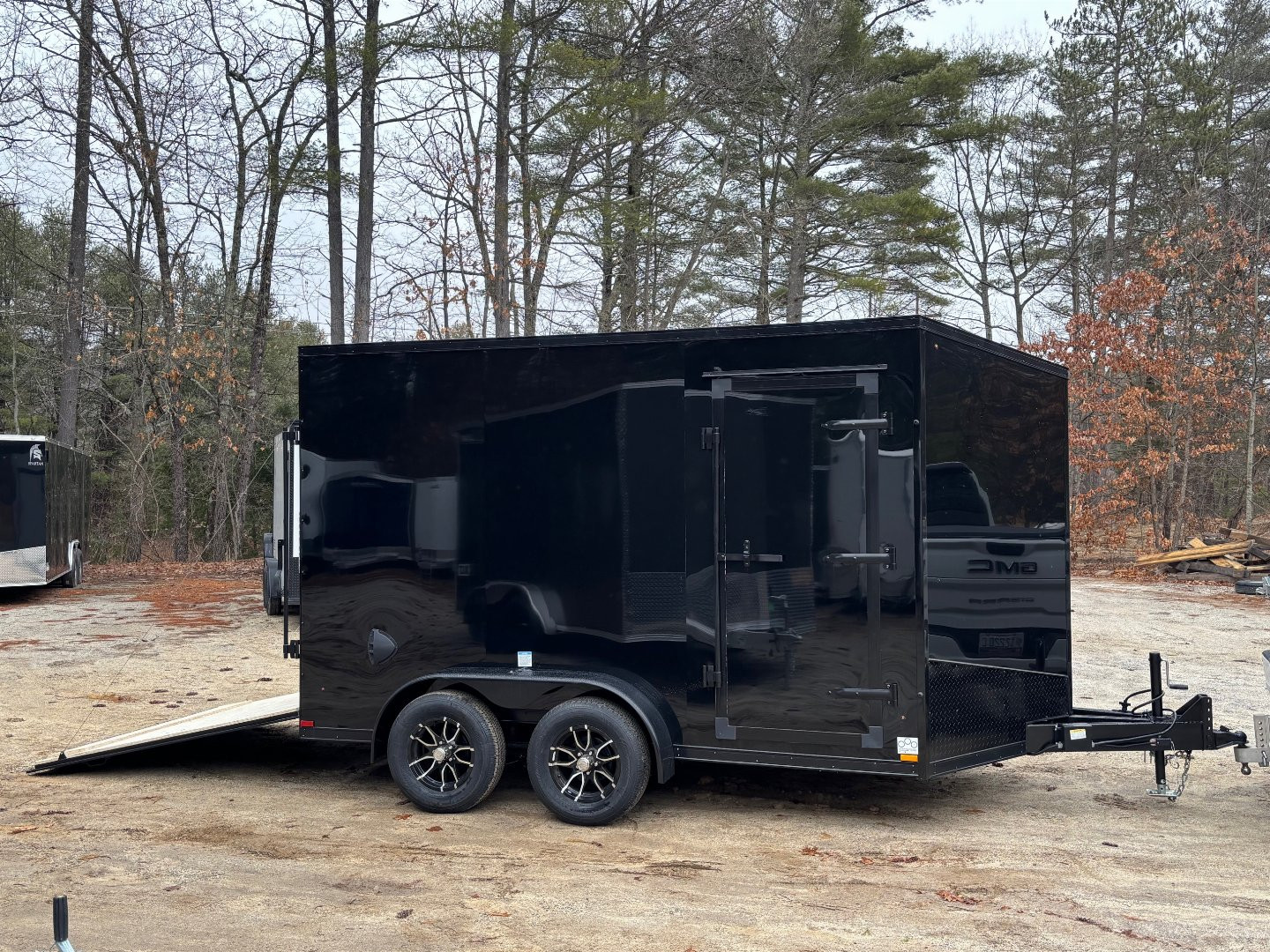 New 2025 US Cargo 7X12+ 2ft V-Nose /Polycore/ I-Beam Frame / BLACKOUT Package / 7' interior - 7000GVW