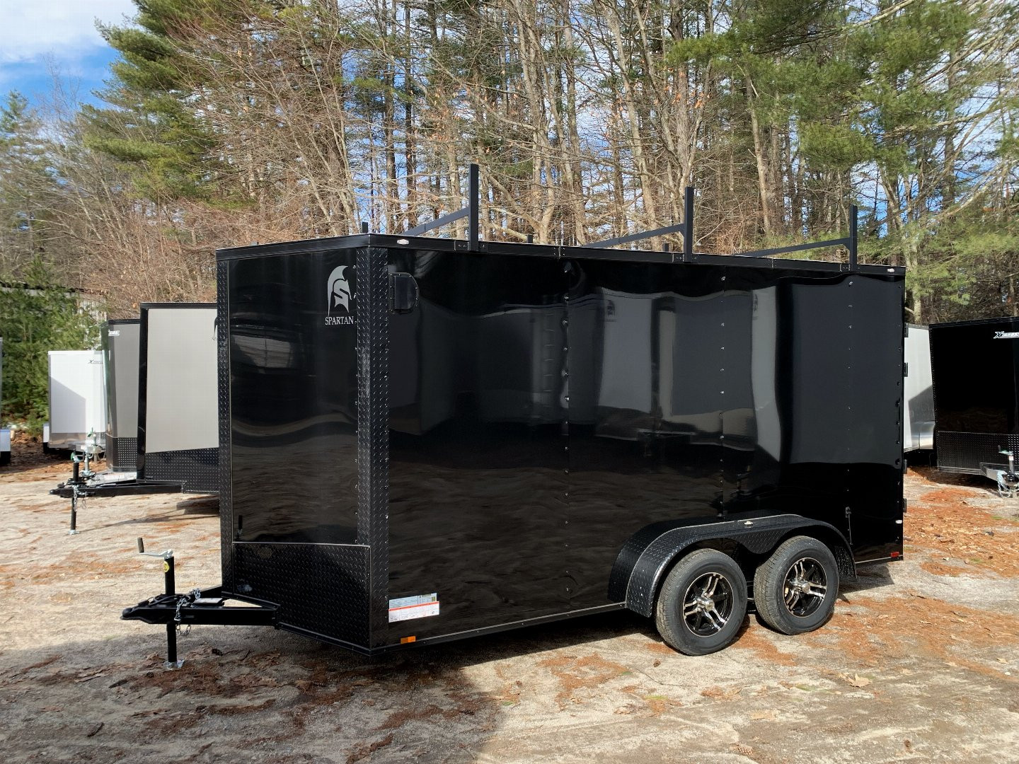 New 2025 Spartan 7X14 +2ft V-nose/ Contractor Package / .080 Polycore / Walkable-Roof / Blackout Package- 7000GVW
