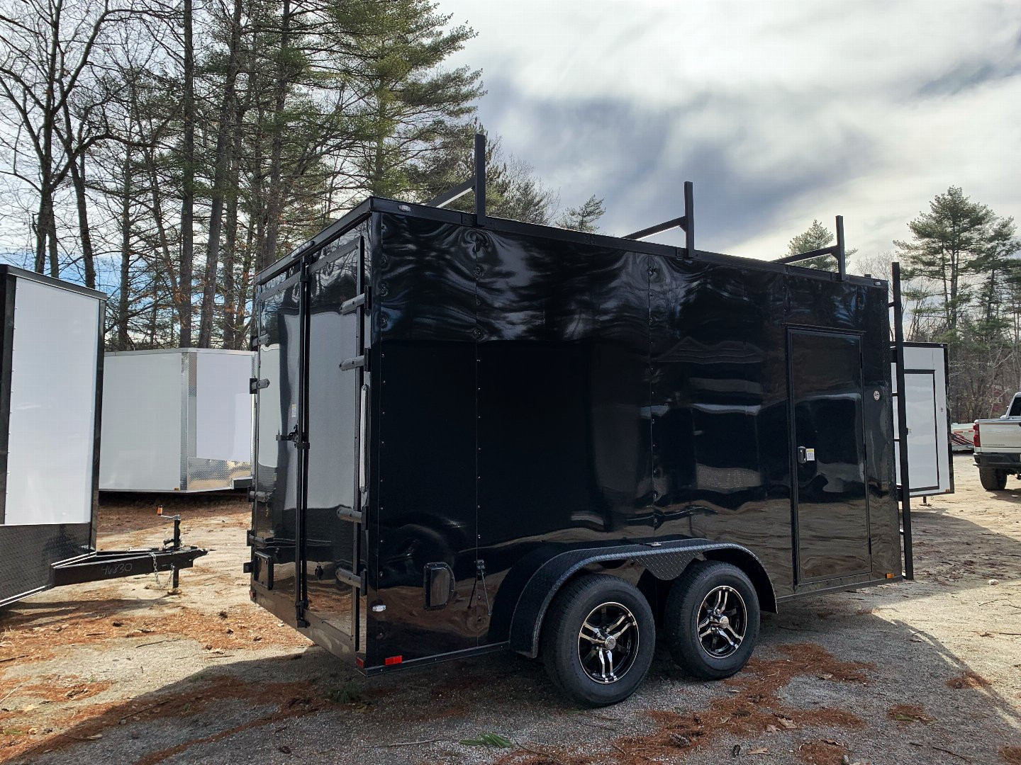 New 2025 Spartan 7X14 +2ft V-nose/ Contractor Package / .080 Polycore / Walkable-Roof / Blackout Package- 7000GVW