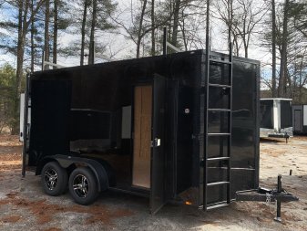 New 2025 Spartan 7X14 +2ft V-nose/ Contractor Package / .080 Polycore / Walkable-Roof / Blackout Package- 7000GVW