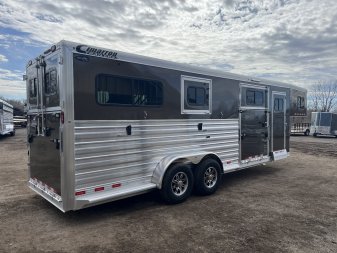 New 2025 Cimarron Trailers 2 + 1 Horse Trailer