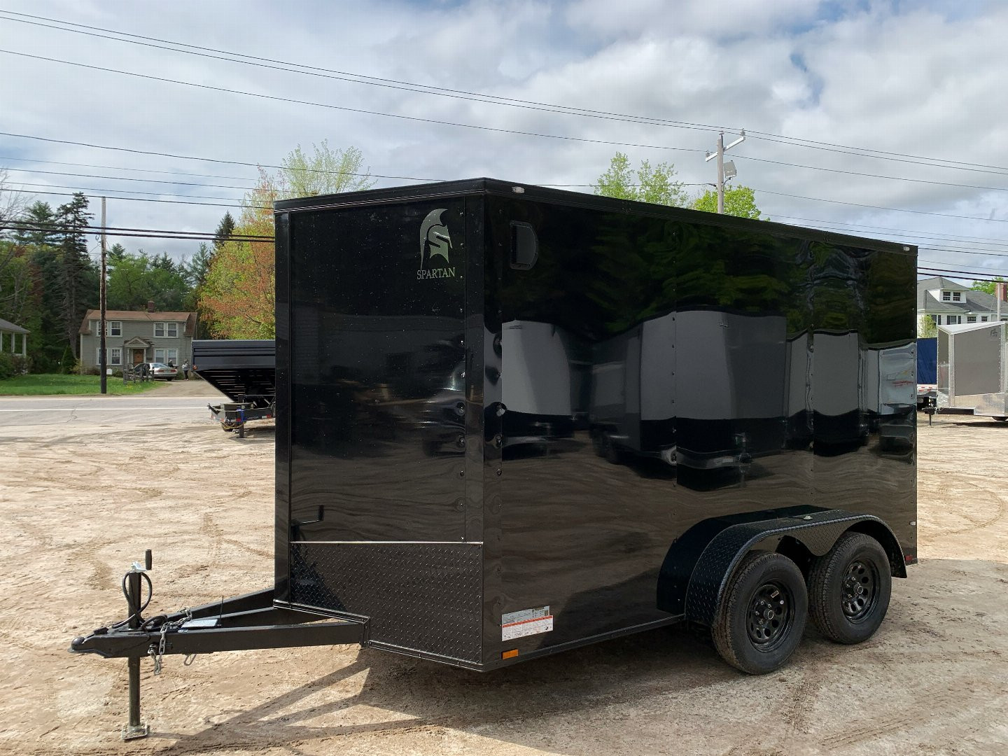 New 2025 Spartan 7X12 +2ft V-nose/7' interior height / .080 Polycore / Blackout Package- 7000GVW