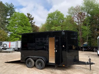 New 2025 Spartan 7X12 +2ft V-nose/7' interior height / .080 Polycore / Blackout Package- 7000GVW