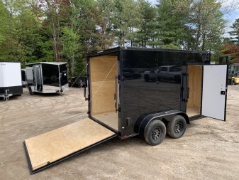 New 2025 Spartan 7X12 +2ft V-nose/7' interior height / .080 Polycore / Blackout Package- 7000GVW