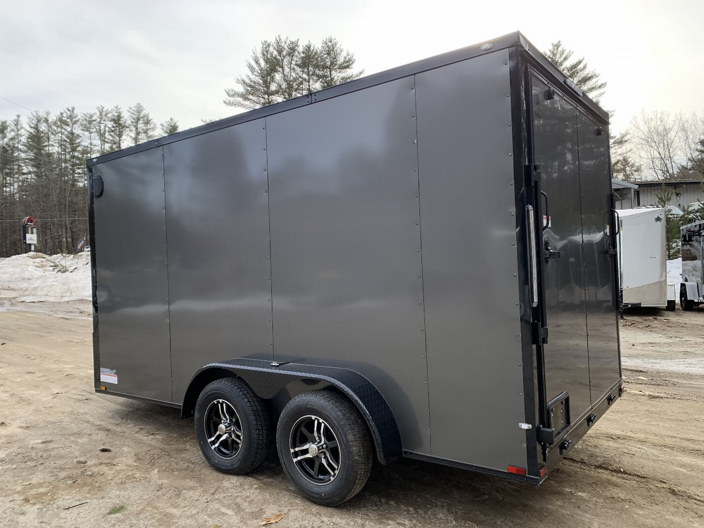 New 2025 Spartan 7X14 +2ft V-nose/7' interior height / .080 Polycore / Blackout Package- 7000GVW