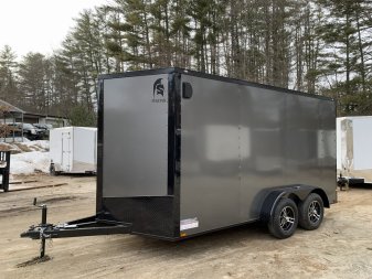 New 2025 Spartan 7X14 +2ft V-nose/7' interior height / .080 Polycore / Blackout Package- 7000GVW