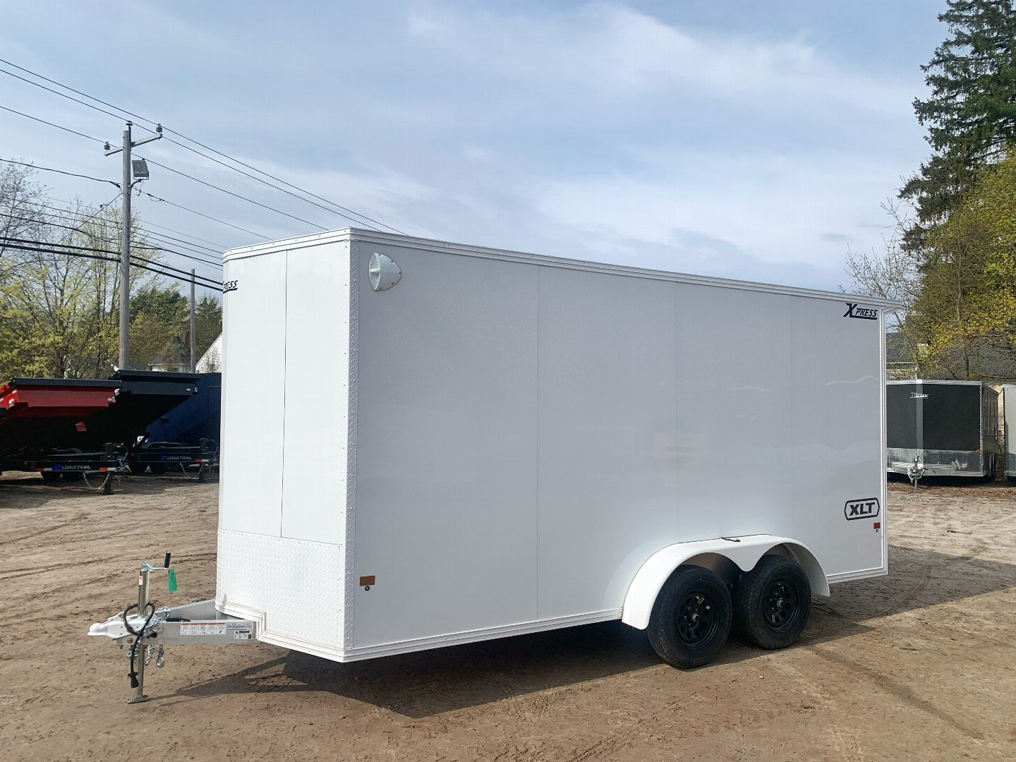 New 2025 High Country 7x16 + 18" V-Nose/ XLT Aluminum trailer / 16" OC construction / WHITE-OUT/ 7'6" interior/ 7000GVW