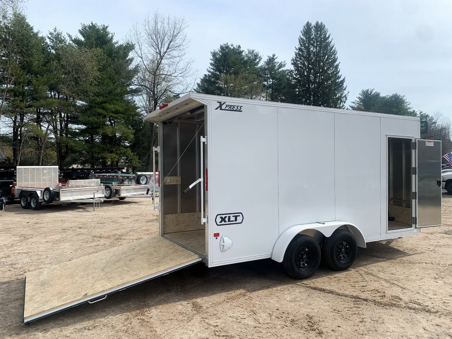 New 2025 High Country 7x16 + 18" V-Nose/ XLT Aluminum trailer / 16" OC construction / WHITE-OUT/ 7'6" interior/ 7000GVW