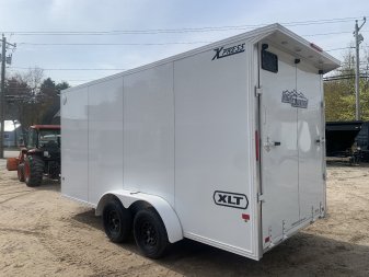 New 2025 High Country 7x16 + 18" V-Nose/ XLT Aluminum trailer / 16" OC construction / WHITE-OUT/ 7'6" interior/ 7000GVW